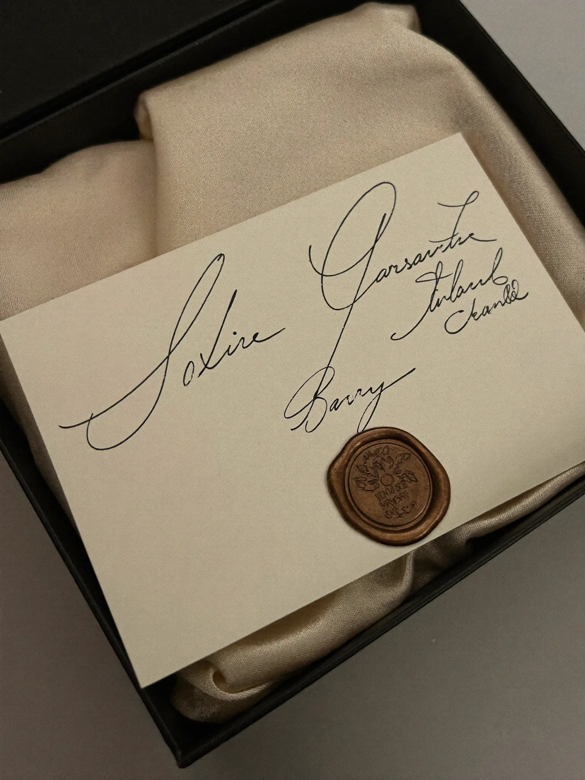 Signed artist card included with every piece