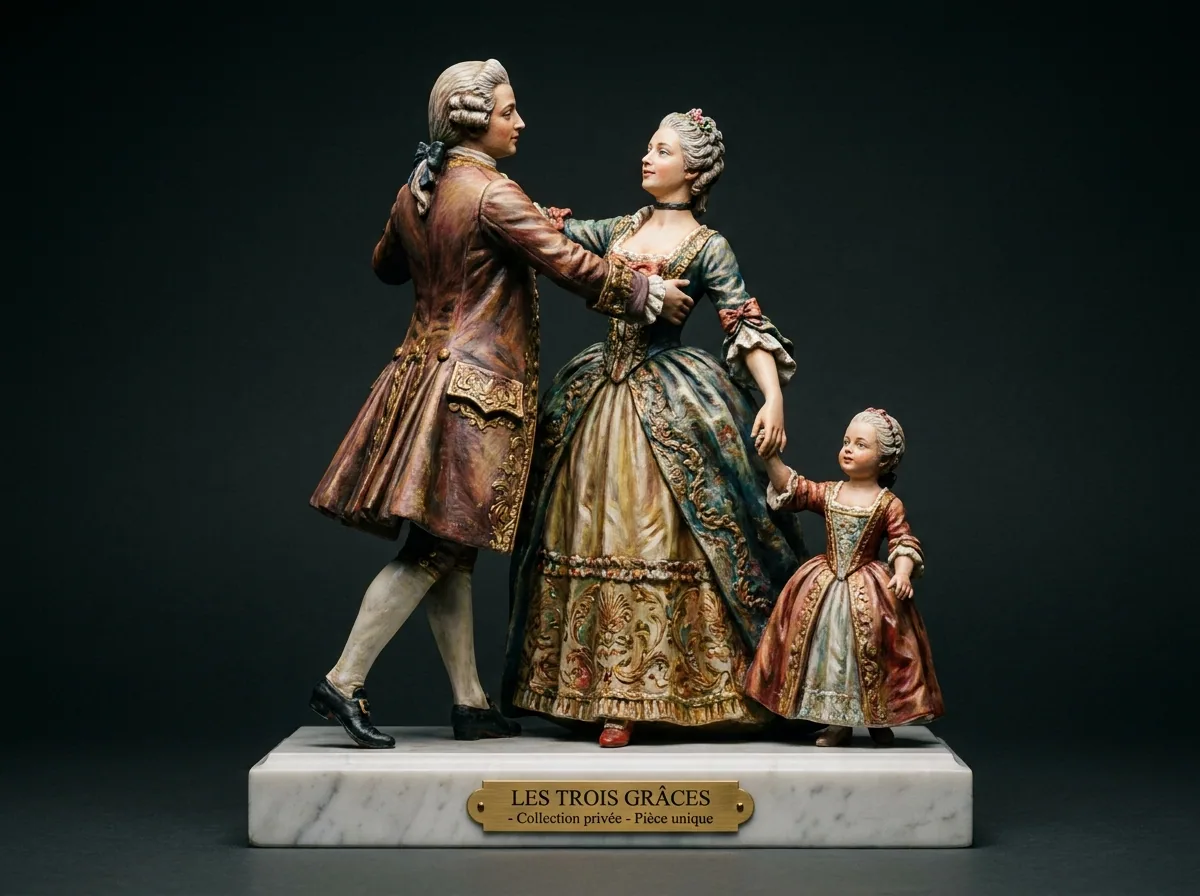 Masterpiece tier — large-format collector sculpture on a marble base